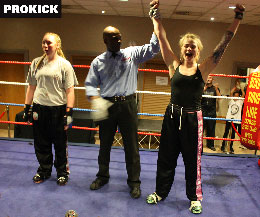 And the winner is Samatha Robb from Belfast's ProKick gym