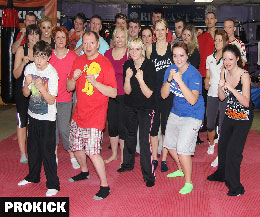 The packed class of new beginners were all keen about getting in shape or learning more about the sport of ProKick kickboxing.