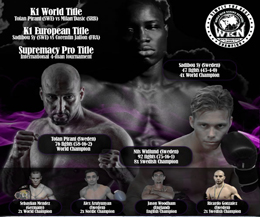 WKN world and European championship event scheduled for tonight the 13th October in Stockholm