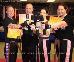 ProKick Gym grading - well done to all who took part on Sunday Aug 2nd 2015
