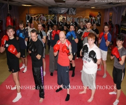 Well done and congratulations to all who finished the first 6 weeks of ProKick kickboxing, a class designed specifically for the beginner.