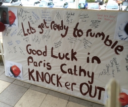 Bon Chance Cathy from all at Virgin Active in Belfast - 'Knock er OUT!!