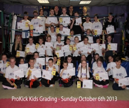 Happy smiling faces at the ProKick kickboxing school of excellence - and it all took place this afternoon Sunday October 6th 2013