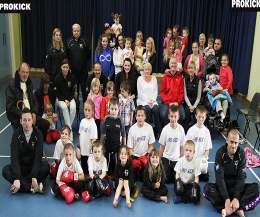 Kickboxing mad ProKick kids demonstration team hit the fishing village of Portavogie which is situated on the Ards Peninsula.