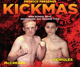 ProKick's Jake McCready from Dundonald will face, Rytis Daniules from Waterfront kickboxing association, Waterfront, ROI - the match is over 4 x 2 min rounds under Full-Contact rules.