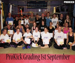 ProKick's wannabe kickboxers are helped along by Kickboxing icon, Mr Carl Emery from Switzerland who sat in on the final stages.