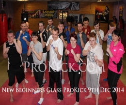 18 brand new kcikboxers all started their first kickboxing class tonight at ProKick HQ 9th Dec 2014