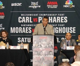 Ray Sefo talks at the World Series Of Fighting Press Conference WSOF No.9. at Hard Rock Hotel and Casino Las Vegas USA