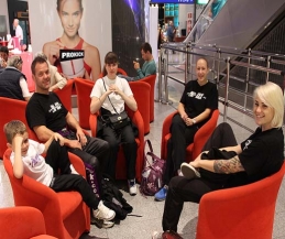 The team en-route Via Dublin to Geneva for the Martial Arts World Games