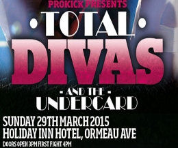 'Total Divas and the Under-Card' - the Sunday afternoon show will kick-off at the Holiday Inn, Ormeau Avenue, Belfast on March 29th