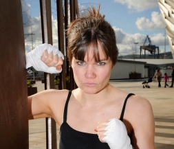 Kickboxing Mum Ursula Agnew, the New K1-Style Oriental WKN rules European champion is back in training