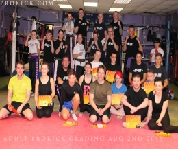 ProKick Gym grading - well done to all who took part on Sunday Aug 2nd 2015