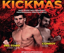 Martin Conroy from Galway, IRE will face Rafa Del Toro (Canaria Islands, Spain) at KICKmas on December 6th 2015 at the Clayton Hotel in Belfast