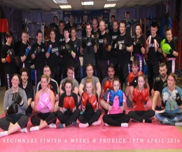 Congratulations to all who finished the first 6 weeks of ProKick kickboxing, a class designed specifically for the beginner.