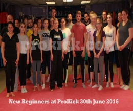 ProKick beginners, welcome to your first taste of our no-nonsense approach to fitness ProKick kickboxing style - and it all kicked off Thursday 30th June 2016.