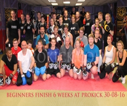 The six week course ended with a tough pad class courtesy of ProKick's senior level students with a couple of world champions helping out too.
