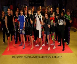 This was the first Kickboxing beginners course to finished in 2017