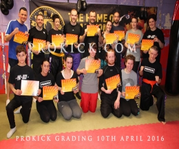 Well done to all for taking part and for a good job by obtaining your grading at ProKick