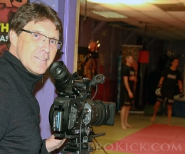 The award winning snapper Jim Crone, was filming kickboxing action at the ProKick gym today