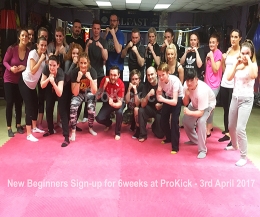 All the newcomers had their first taste of ProKick's no-nonsense approach to fitness, all ProKick kickboxing style - and it all kicked-off Monday 3rd April 2017.