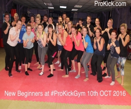 The new ProKick beginners class are all pictured here from TONIGHT's new ProKick kickboxing 6week course