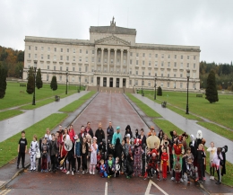 Stormont Parliament Buildings was the venue for another ProKick kickboxing Kids day out as the team roamed the grounds in true Halloween fashion.