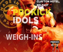 Face-off's: Saturday weigh-ins for Main event fight-card - June 4th Clayton Hotel in Belfast at 5pm