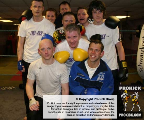 Some of the ProKick members who took part in the fundraising Sparathon at the ProKick gym