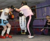 Lisa McAlees struck terror into the sparring members at the fun day, from flying knees to jumping punches she done it all