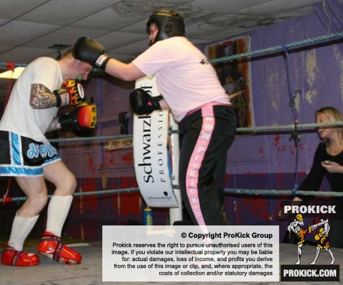 Lisa McAlees struck terror into the sparring members at the fun day, from flying knees to jumping punches she done it all