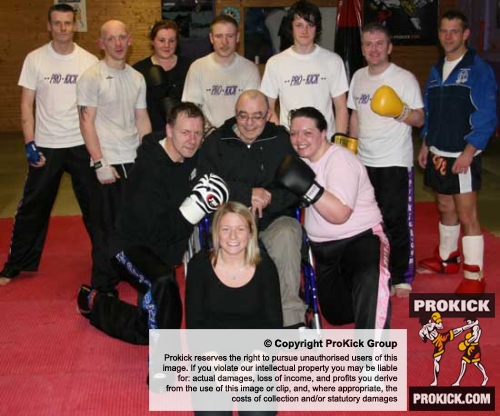 Some of the ProKick members who took part in the fundraising Spartathon at the ProKick gym
