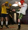 David Collett throws in a right roundhouse kick to Ken Horan