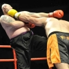 Edon Lands a big Left punch to the chin of Big James Gillen