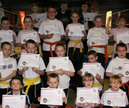 Kids In Kickboxing -  almost 20 ProKick Kids were tested on their kickboxing skills