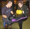 ProKick member Chris McCoser working hard on his kicking technique on the final morning of Billy's Boot Camp