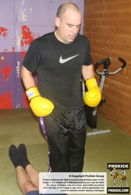ProKick member David Filer working hard on his fitness on the final morning of Billy's Boot Camp