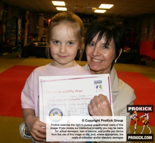 Granny of the month Pauline Goody celebrates Grandaughter Grace's first belt