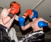 David Bird in punching action at the kickboxing Basm n Mash event when he faced Dylan Moran of Waterford.
