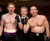 Michael O'Neill (Left) takes the nod from all three judges for a points win over Polish Bert Regulinski  from the Golden Dragon kickboxing club.