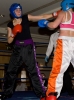Ursula Agnew lands some punches to opponent Lean Carberry