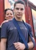 Karl McBlain with his mum at the ProKick Gym