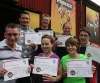 Kickboxing new yellow belts earned a pass allowing them to move into the Level 2 class