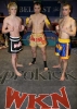 Three ProKick Kickboxing rising stars before their trip to Martigny - Mark Bird , Ian Young and Barrie Oliver