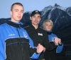 Three of Northern Ireland’s brightest kickboxing hopes (L-R) Barrie Oliver, Ian Young and Mark Bird at the foot of the Swiss alps in Martigny Switzerland for their toughest tests to date.