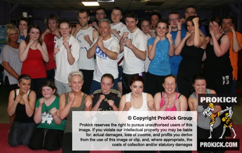 The New class who kicked off tonight (May11th) at the ProKick Kickboxing gym in Belfast – it’s a great way to get in shape and stay in shape.