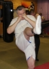 One of ProKick's latest beginners working hard in the second week of the beginner's course.