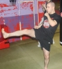 Another one of ProKick's latest beginners working hard in the second week of the beginner's course.