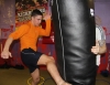 ProKick fighter Karl McBlain working hard on his roundhouse kick technique