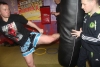 ProKick's Kris Hanna working hard on his roundhouse kick technique
