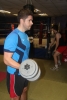 ProKick member Michael Titterington working hard on his upper body strength